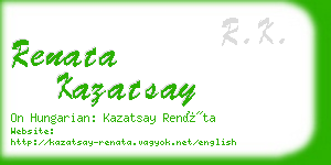 renata kazatsay business card